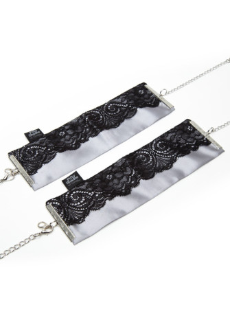 Play Nice Satin & Lace Wrist Cuffs